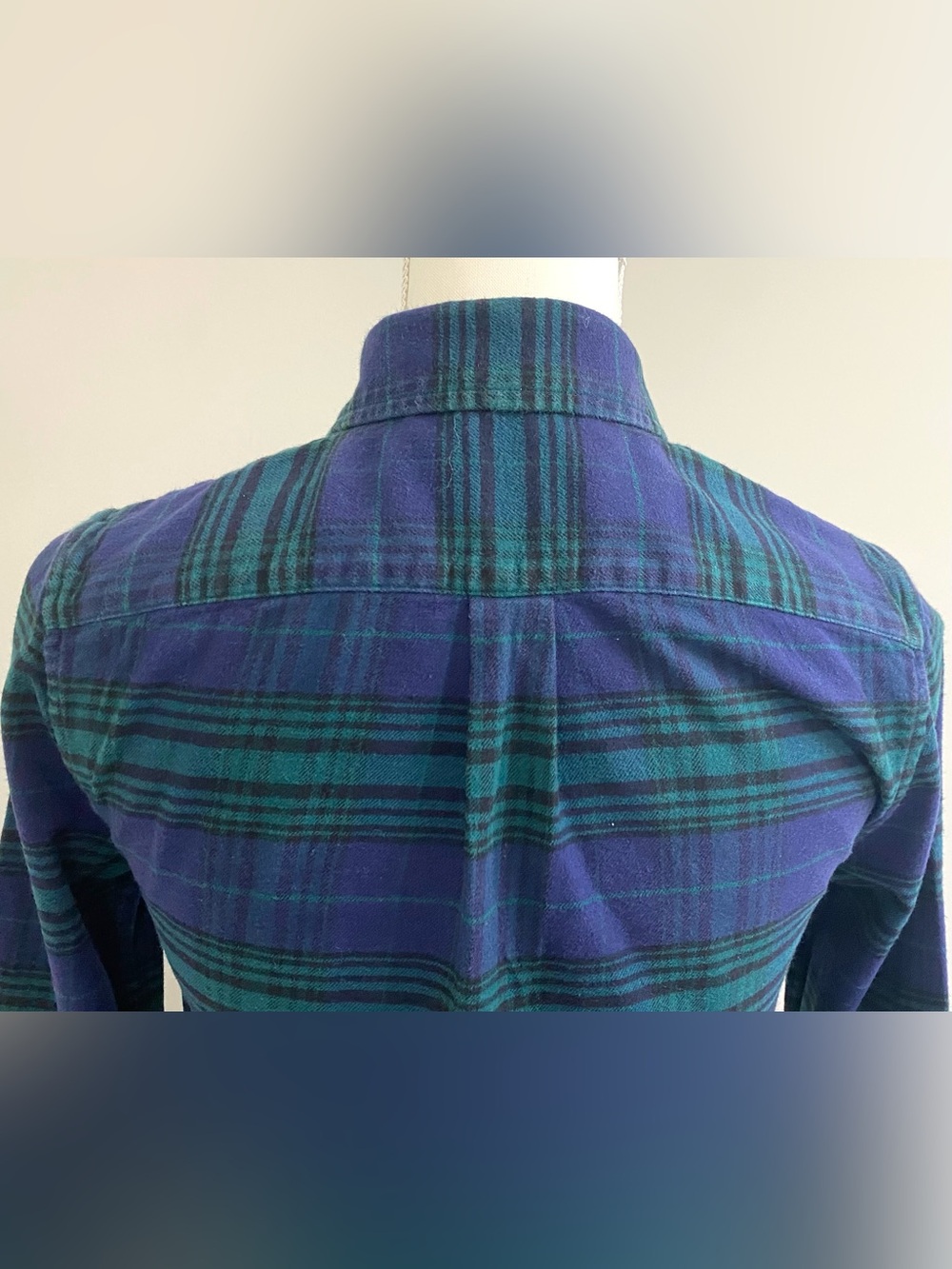 Vineyard Vines Boy S Blue Green Plaid Flannel Button-Down Shirt Boho Fall Preppy - Picture 5 of 16